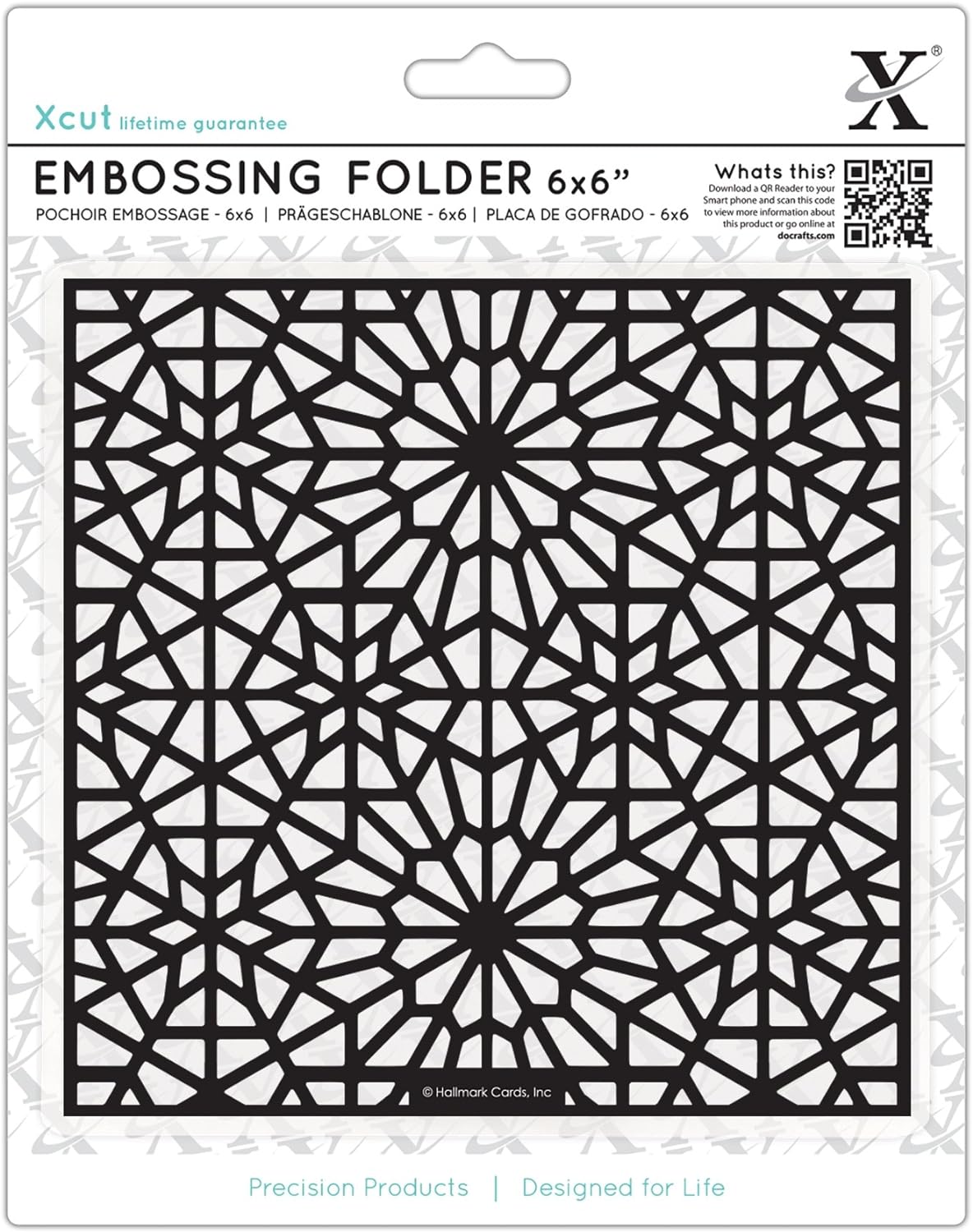 Xcut 6" x 6" Embossing Folder - Moroccan Star Pattern