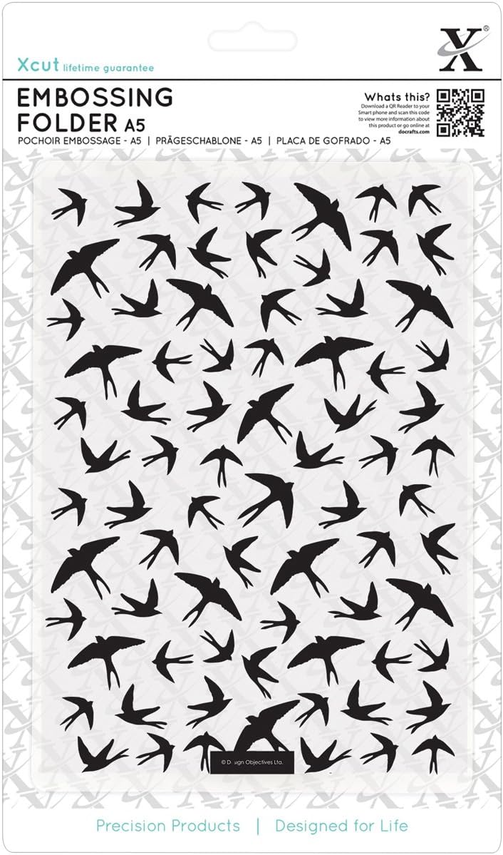 Xcut A5 Embossing Folder - Swallow Pattern