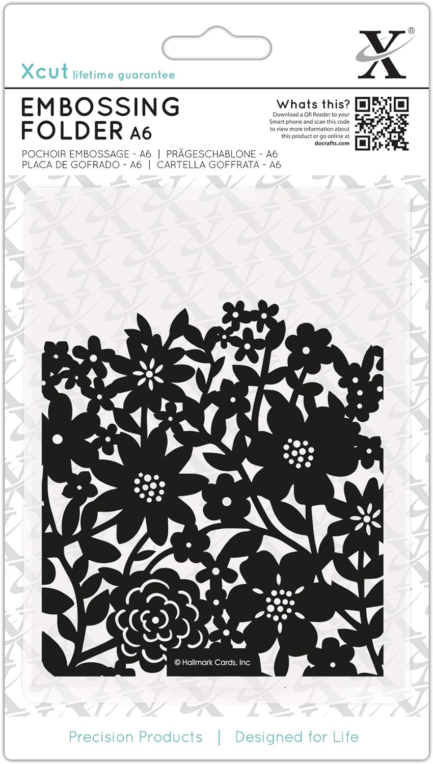 Xcut A6 Embossing Folder - Flower Curtain