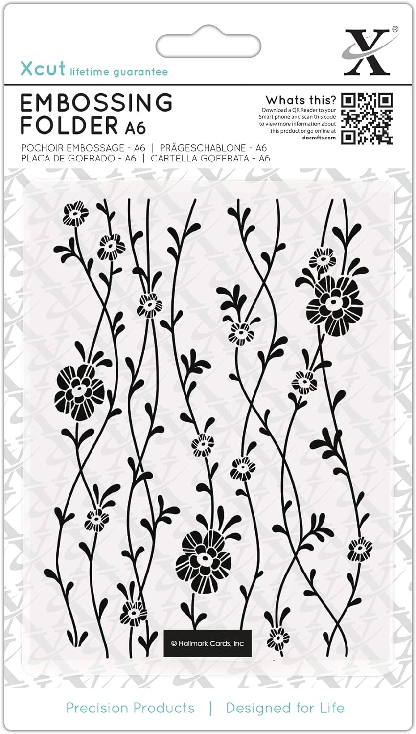 Xcut A6 Embossing Folder - Blossom Vines