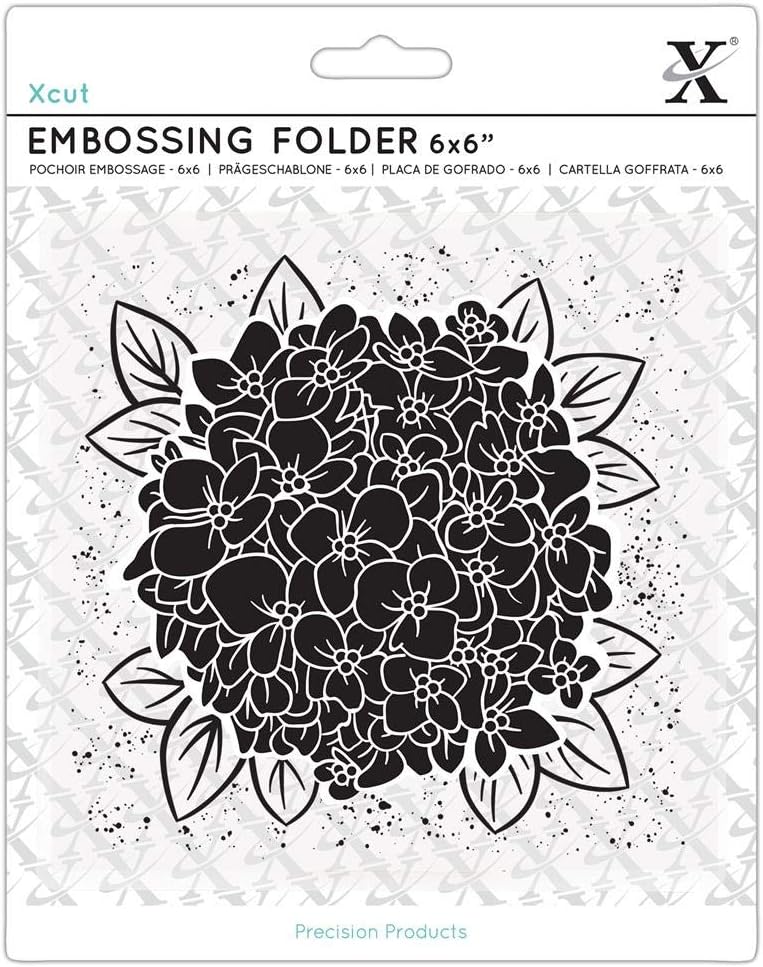 Xcut 6" x 6" Embossing Folder - Full Bloom Hydrangea