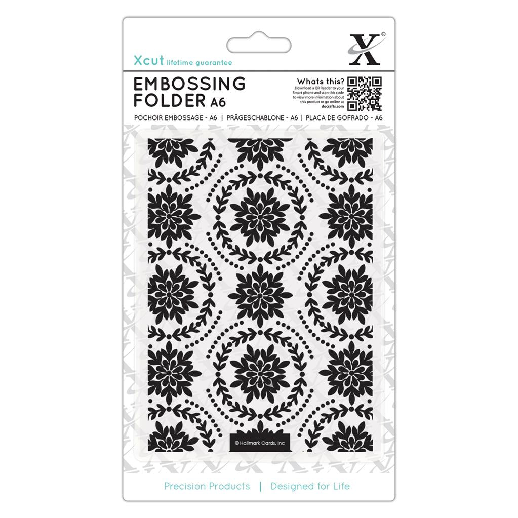 Xcut A6 Embossing Folder - Ornate Foliage