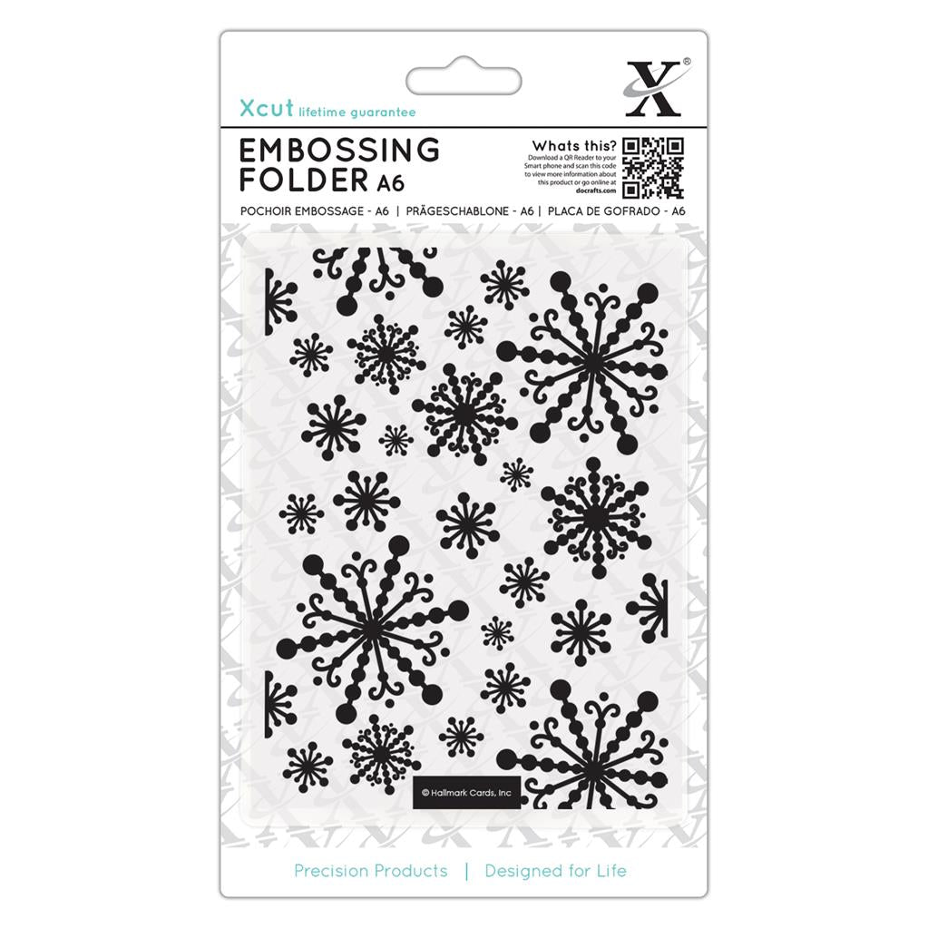 Xcut A6 Embossing Folder - Beautiful Snowflakes