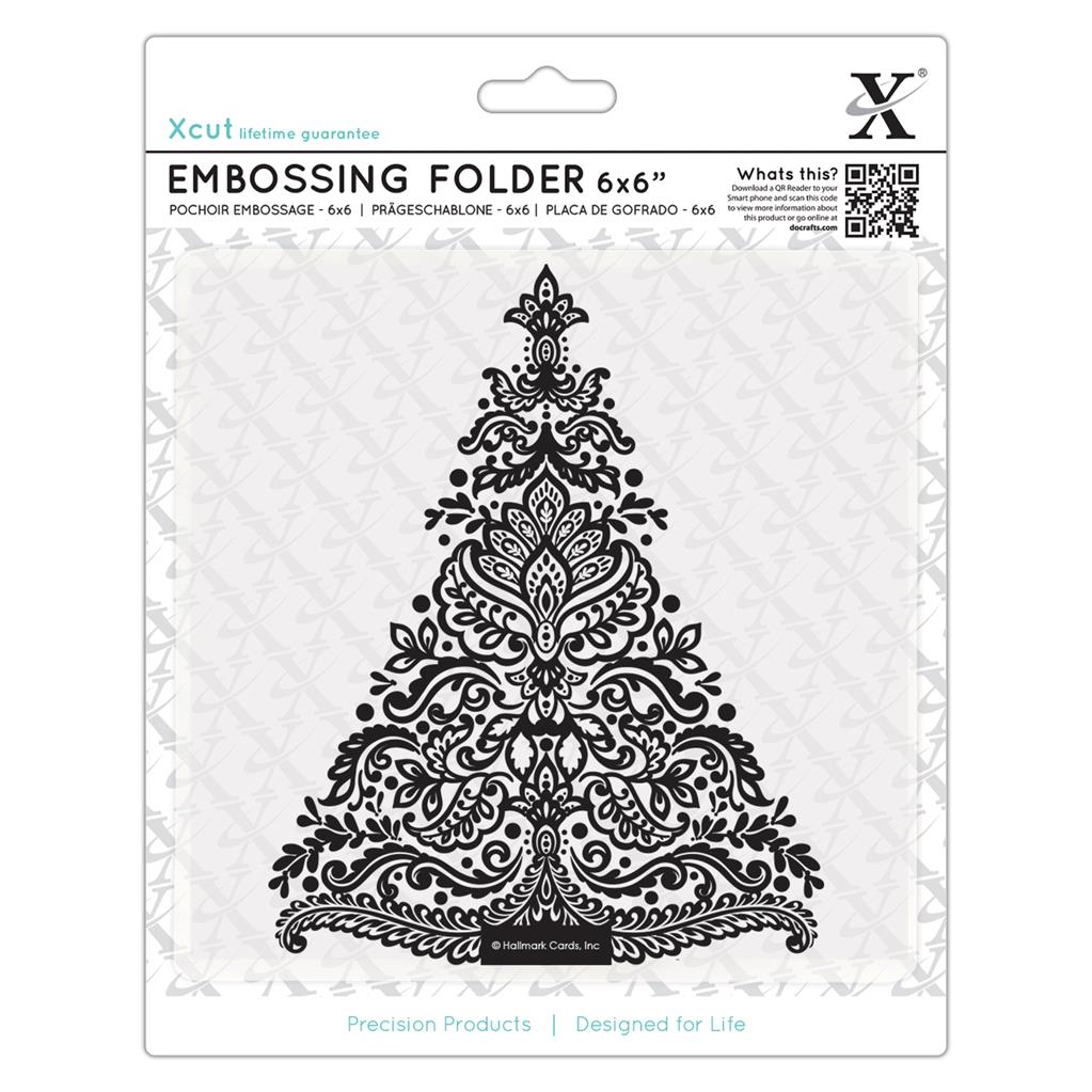 Xcut 6" x 6" Embossing Folder - Arts & Crafts Tree