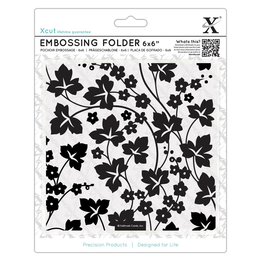 Xcut 6" x 6" Embossing Folder - Flowers & Ivy