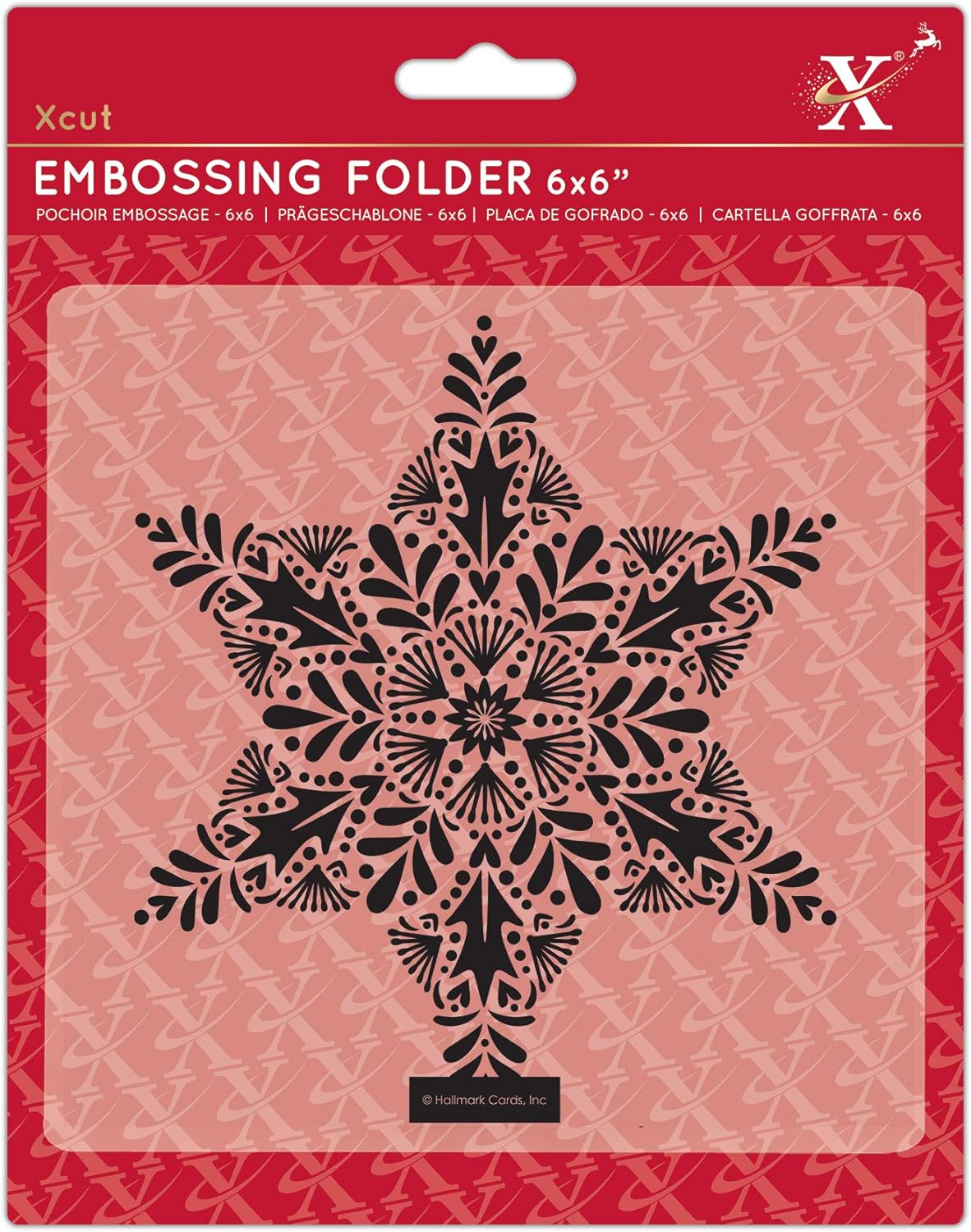 Xcut 6" x 6" Embossing Folder - Foliage Star