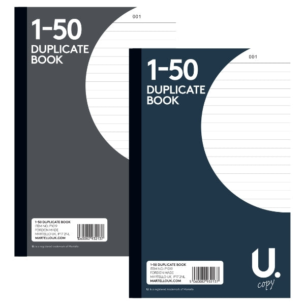 U.Copy Duplicate Book 1-50 2 Carbon Copy Sheets