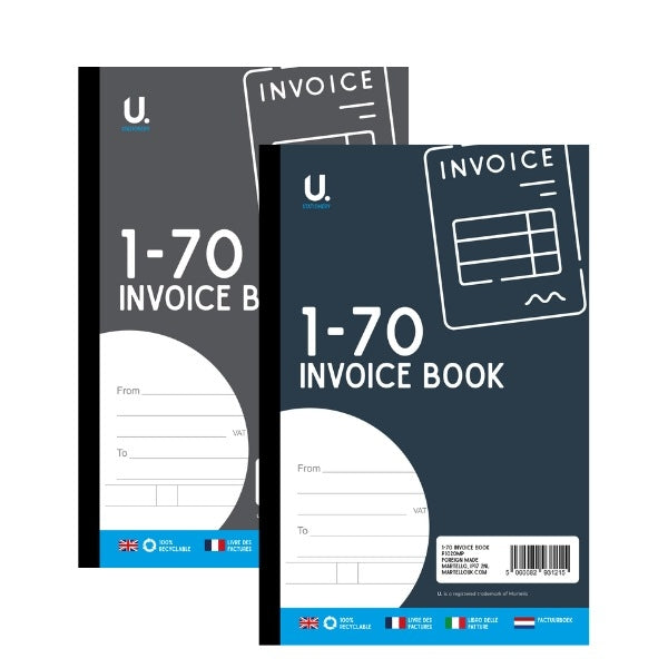 U.Bill Invoice Book Numbered 1-70
