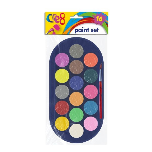 Cre8 Watercolour Paint & Brush Set