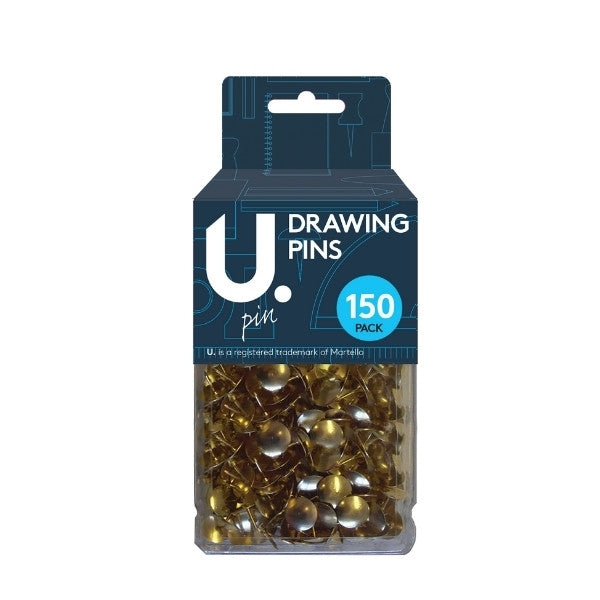 U.Pin Drawing Pins Gold 150pk