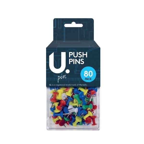 U.Pin Push Pins Multicoloured 100pk